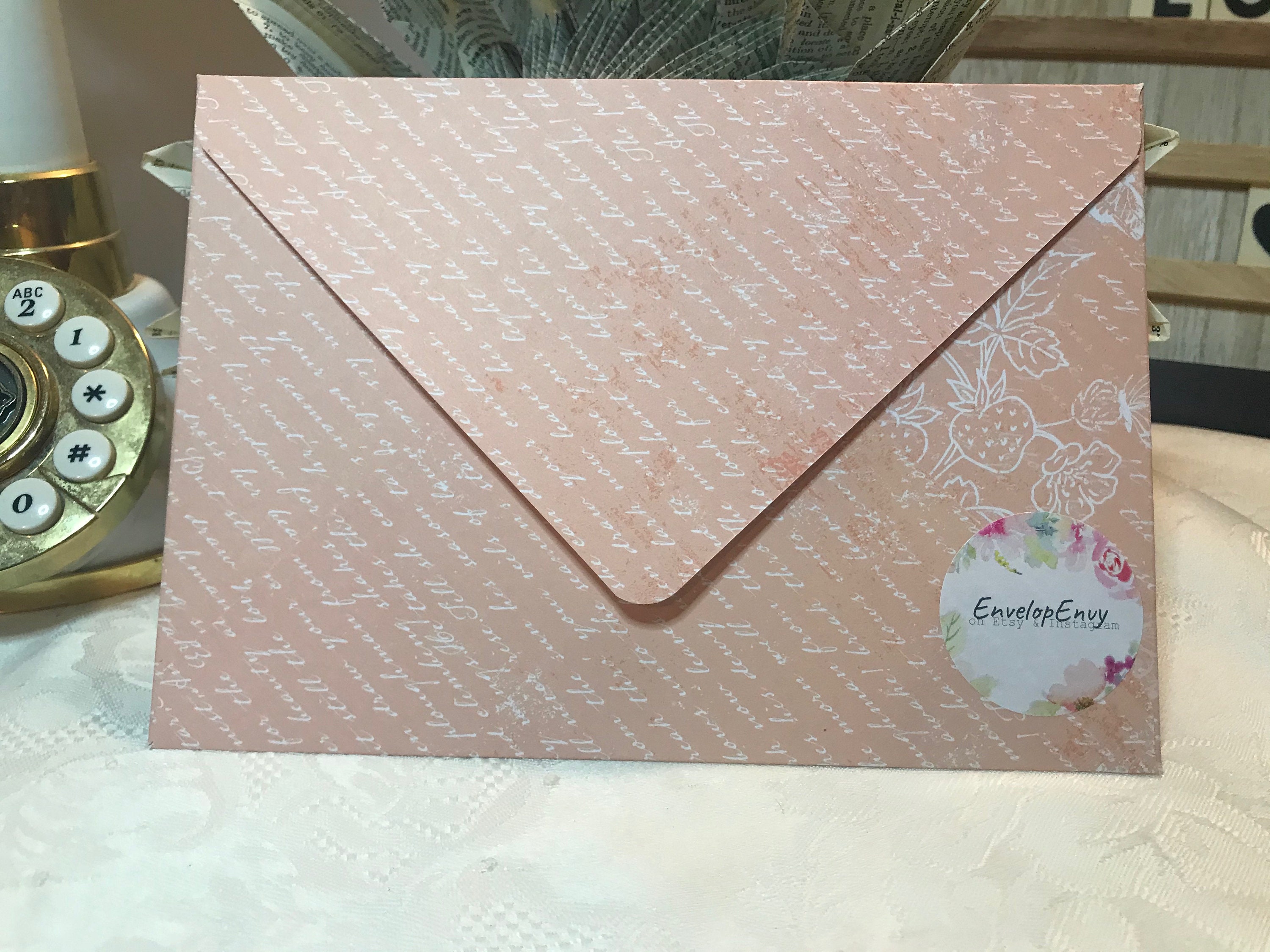 Large Letter Envelopes 3 Vintage Script & Print Etsy