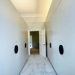 Halbmond Griffe - Handgemacht in Eiche, Walnuss, Mahagoni, Kiefer - 10-35 cm Durchmesser.