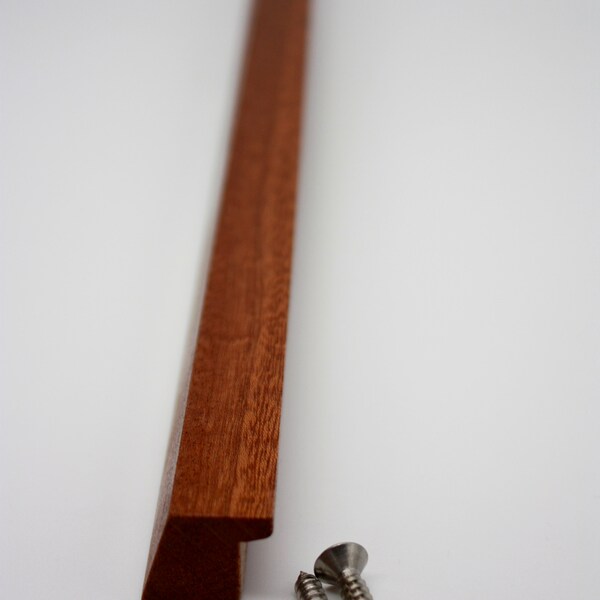 95-130cm Sapele mahogany handmade wood handles, minimalist wooden handles, wardrobe handles.