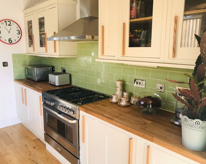 75, 80, 85, 90cm Highly decorative, minimalist, handmade solid PINE wood handles.