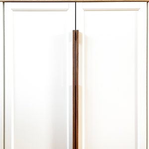 Minimalist walnut wood handles, Ikea pax upgrade, new design, 100cm. image 9