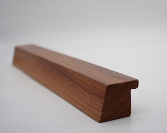 75-90cm Handmade solid walnut wood handles, minimalist, wardrobe handles.