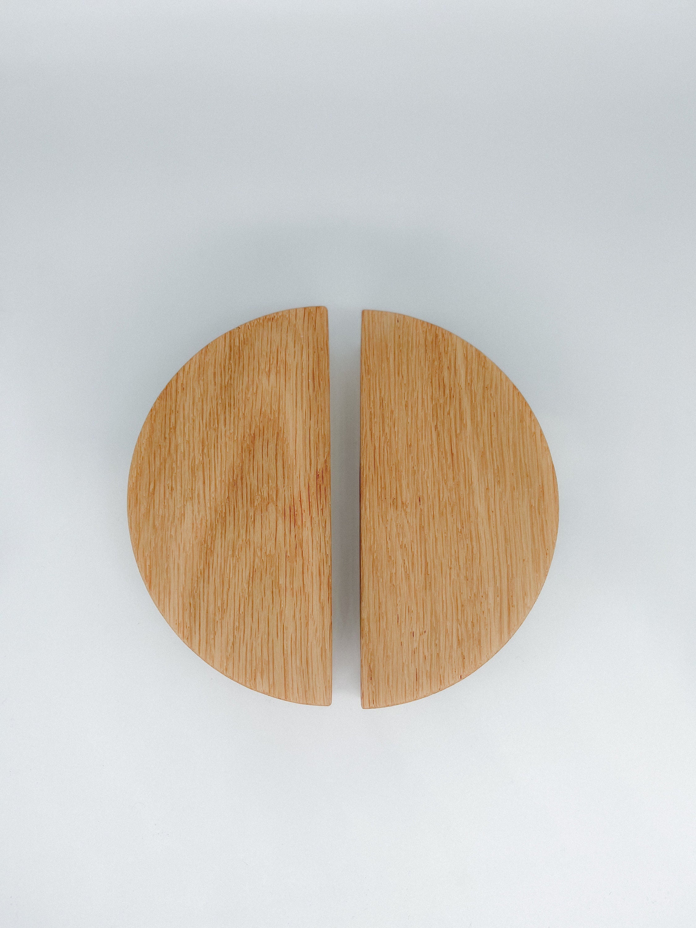 3.8 Semicircle Solid Wood Handle, Log Wardrobe Handle Cabinet Door