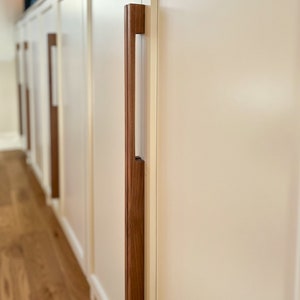 Minimalist walnut wood handles, Ikea pax upgrade, new design, 100cm. image 8