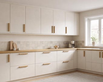 Solid Oak Wooden Handles – Handmade Cabinet & Wardrobe Pulls