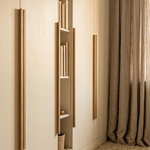 Solid Oak Handles, Long Cabinet Pulls, IKEA PAX Handles, 70-110cm