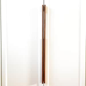 Minimalist walnut wood handles, Ikea pax upgrade, new design, 120cm. image 5