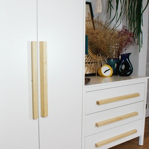 15, 20, 25, 30cm Highly decorative, minimalist, handmade PINE wood handles.