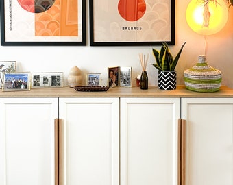 Sleek Minimalist Pine Wood Handles - Cabinet & Wardrobe Renovation Essentials