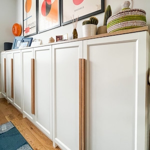 Minimalist oak handles, Ikea pax upgrade, new design, 15-30cm.