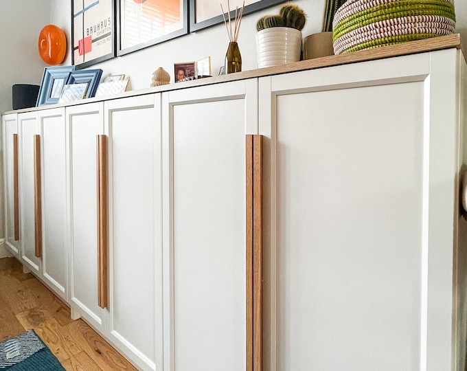 Minimalist oak handles, Ikea pax upgrade, new design, 15-30cm.