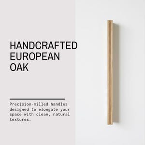 Solid Oak Wardrobe Handle, Wooden Cabinet Pull, Long Drawer Pull for IKEA Pax