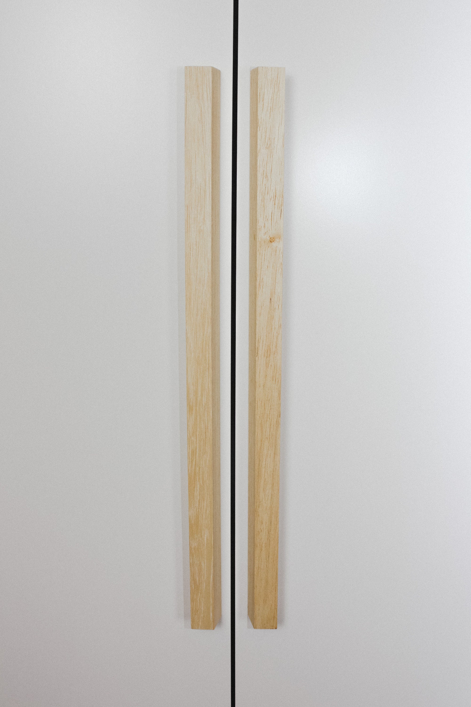 35-50cm Mango de madera maciza de fresno hecho a mano, minimalista, muy  decorativo, tiradores de madera pálida, tiradores de armario. -  España