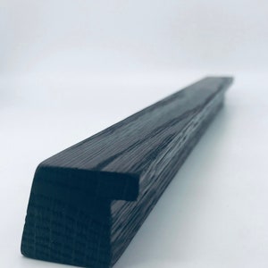 Minimalist wooden handles, black stained oak wood 35-80cm.