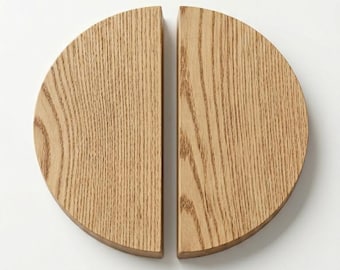 Half Moon Wooden Cabinet Handles - Minimalist FSC Wood Pulls