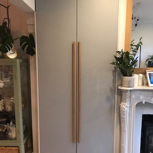 Minimalist oak wood handles, Ikea pax upgrade 120cm. image 7