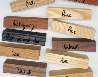 SAMPLES, solid wood handles, 6 different wood types included, 10cm-190cm lengths available in my store