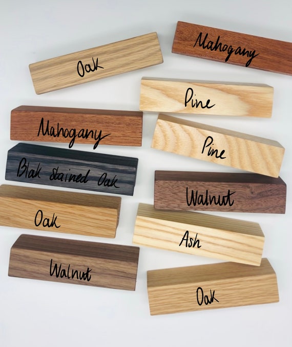 SAMPLES, Solid Wood Handles, 6 Different Wood Types Included, 10cm