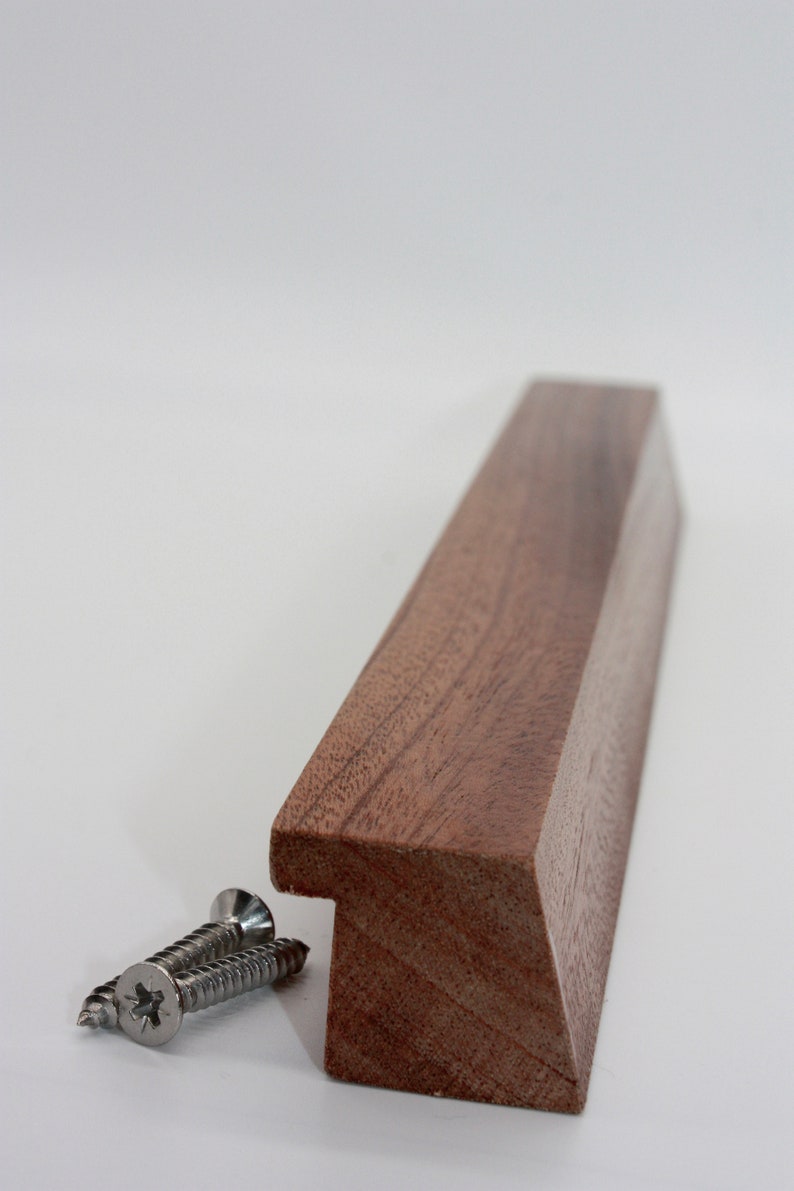95-140cm walnut wood handles, minimalist, handmade wardrobe handles. image 6
