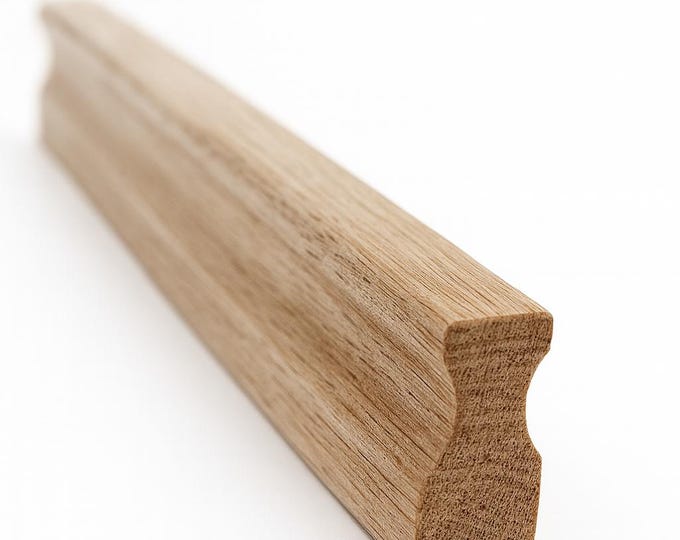 Extra Long Solid Oak Cabinet Pull – Custom Wardrobe Handle for IKEA PAX 39”–93”