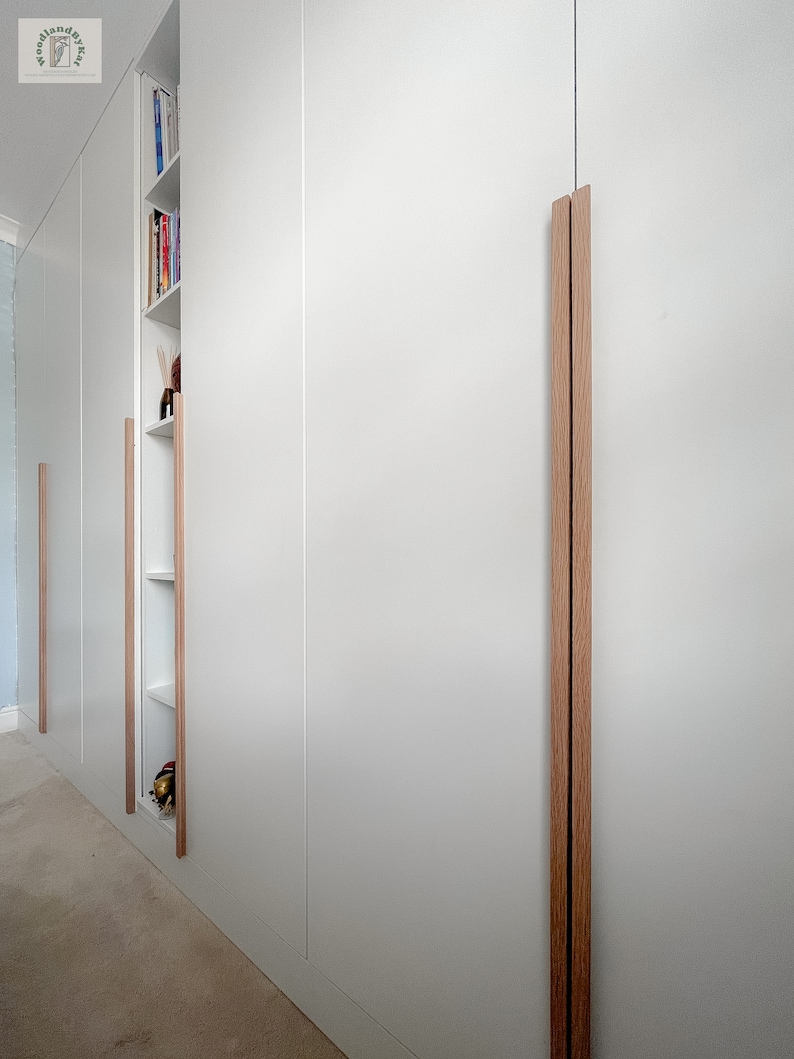 Minimalist oak wood handles 130cm, 140cm, Ikea pax upgrade. image 5