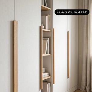Minimalistische Eichenholzgriffe, Ikea Pax Upgrade, neues Design, 75-90 cm.