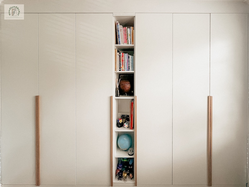 Minimalist oak wood handles, Ikea pax upgrade, 95-110cm. image 6