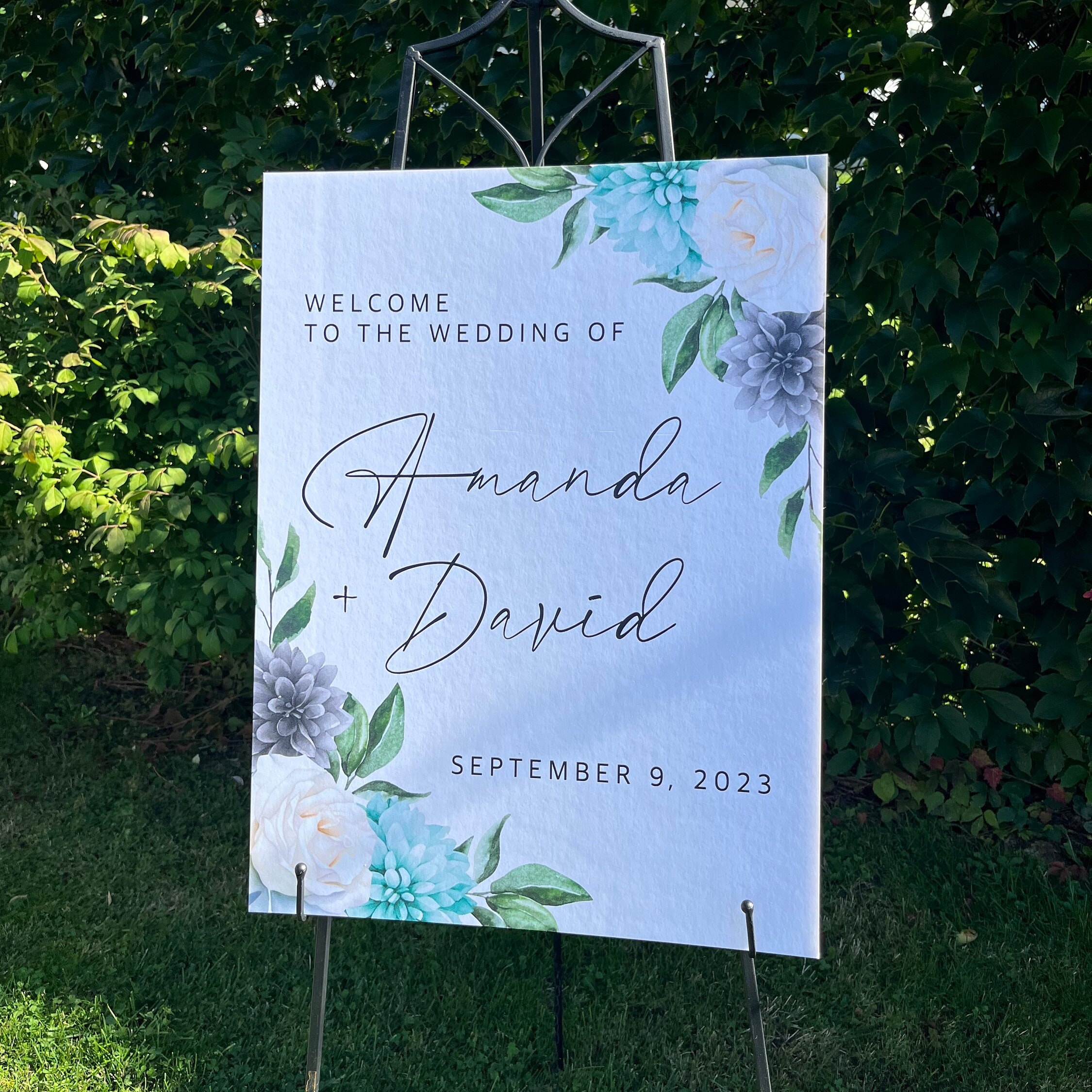 Wedding welcome sign custom wedding sign printed wedding sign