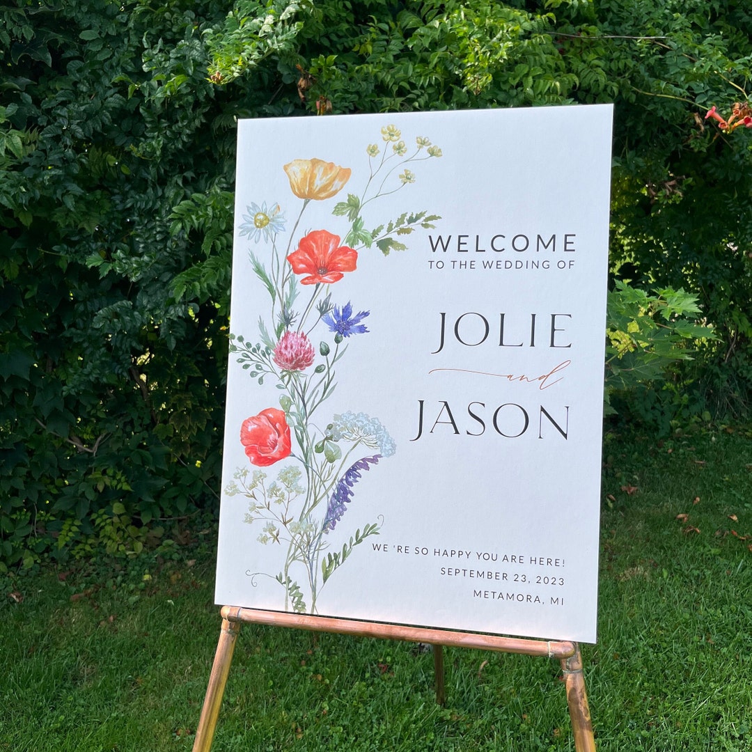 Wedding Sign Custom Wedding Sign Printed Wedding Sign Physical