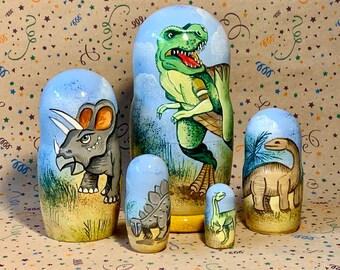 dinosaur russian dolls