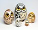 New Owl Nesting Egg 11cm/4,3'', Matryoshka Nesting Doll 5 pcs, Owls Room Decor, Forest Birds Home Decor, Personalised Gift, Christmas Decor 