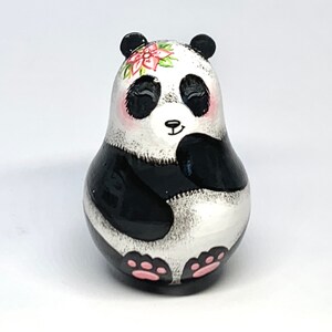 Panda Bears Matryoshka, Nesting Doll 5pcs 5,3/13,5cm or 4.25'' 11 cm, Baby Panda Room Decor, Personalised Doll for Kids, Asia Style Decor image 8