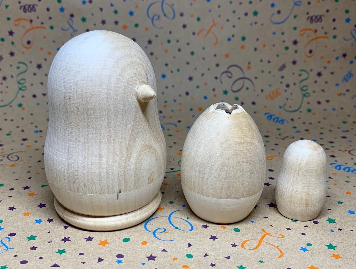 Easter Nesting Doll for Kids Chicken with egg Hand Painted Etsy