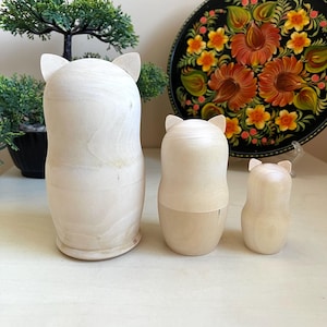 Blank cats Nesting Doll