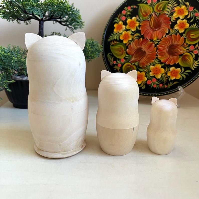 Blank cats Nesting Doll