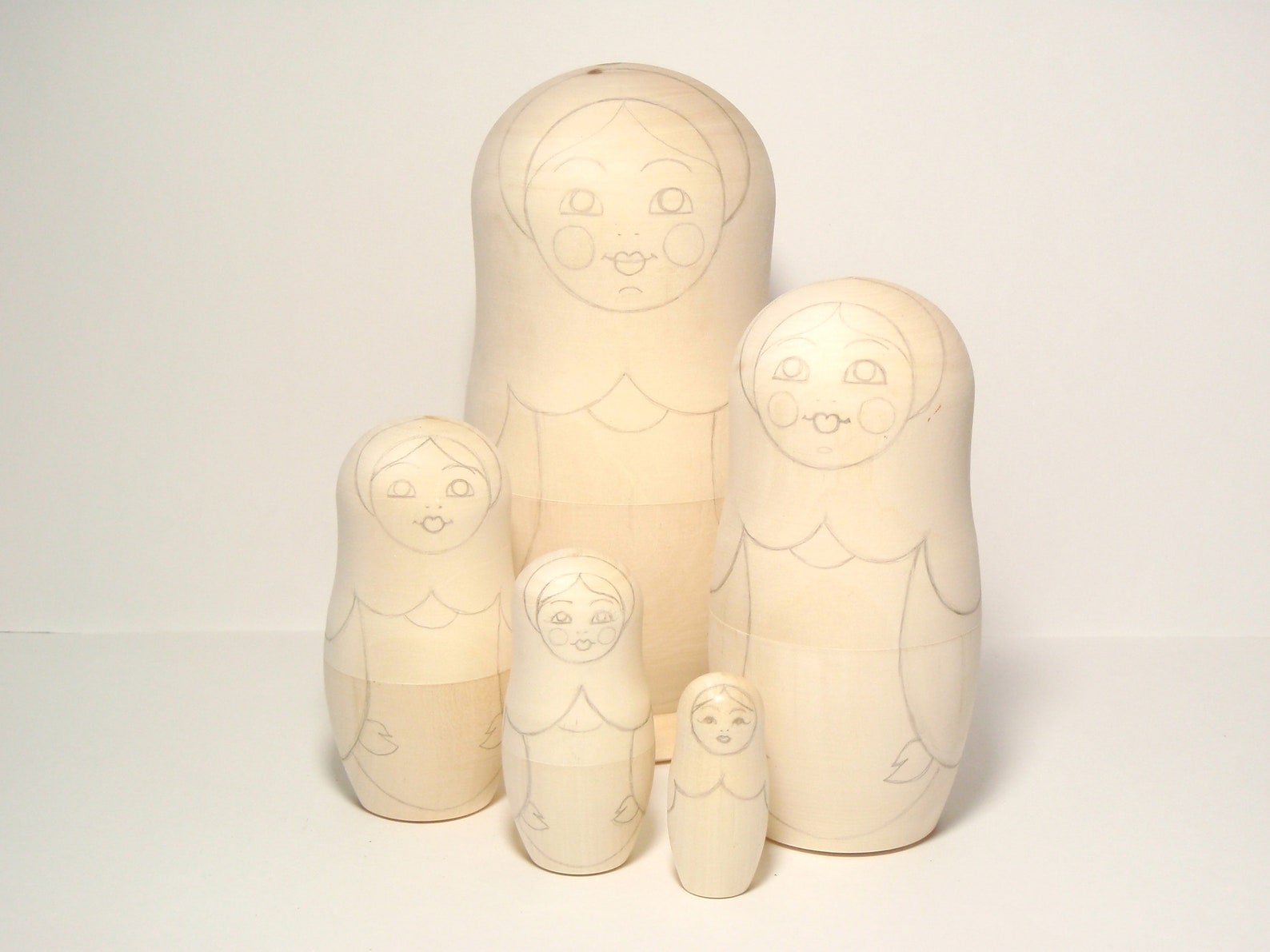 Blank Nesting Doll 6/155 Cm Unpainted Blank Etsy