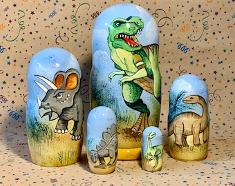 Dinosaur cheap nesting dolls