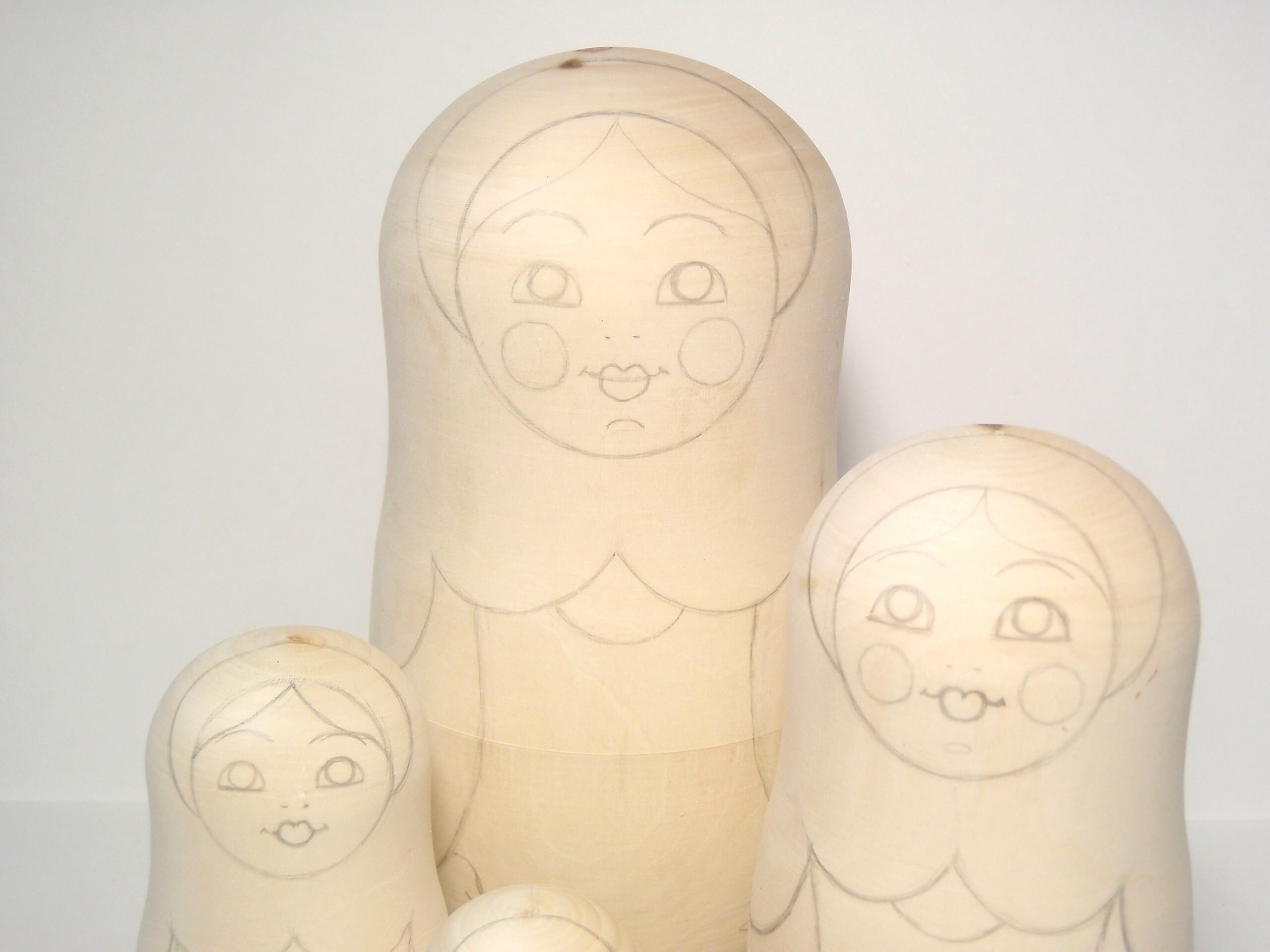 Blank Nesting Doll 6/155 Cm Unpainted Blank Etsy