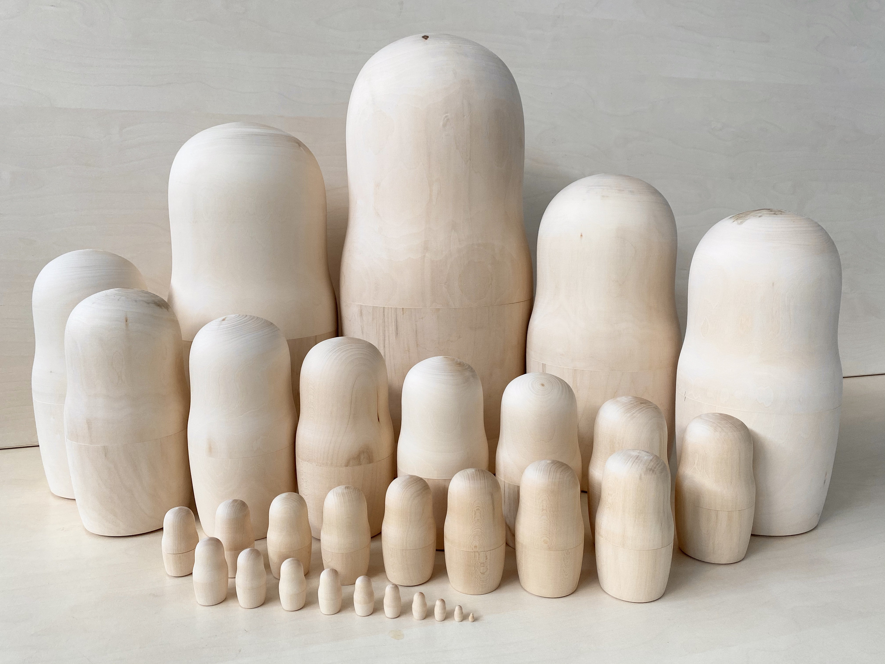 Blank Nesting Doll 30 pcs 186/ 46 cm Unpainted Blank Etsy