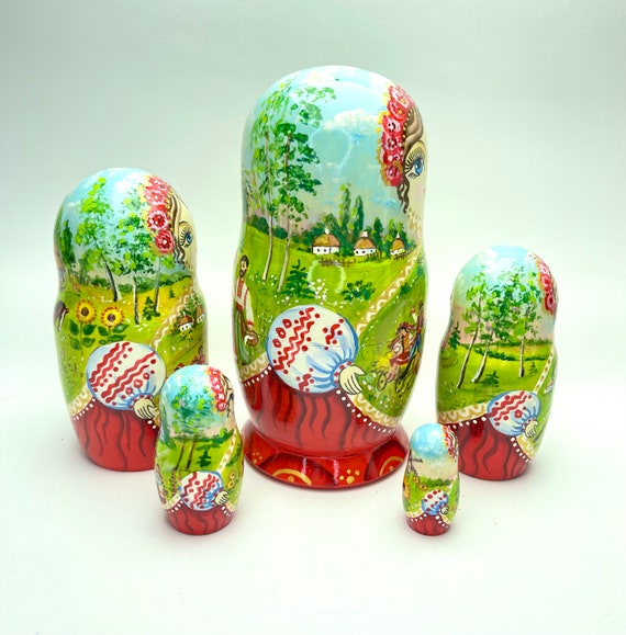 5 poupées gigognes ukrainiennes 6 Matriochka en bois peinte à la main, trésor personnalisé, poupée d'art de collection - France 5 poupées gigognes ukrainiennes 6 Matriochka en bois peinte à la main, trésor personnalisé, poupée d'art de collection - France