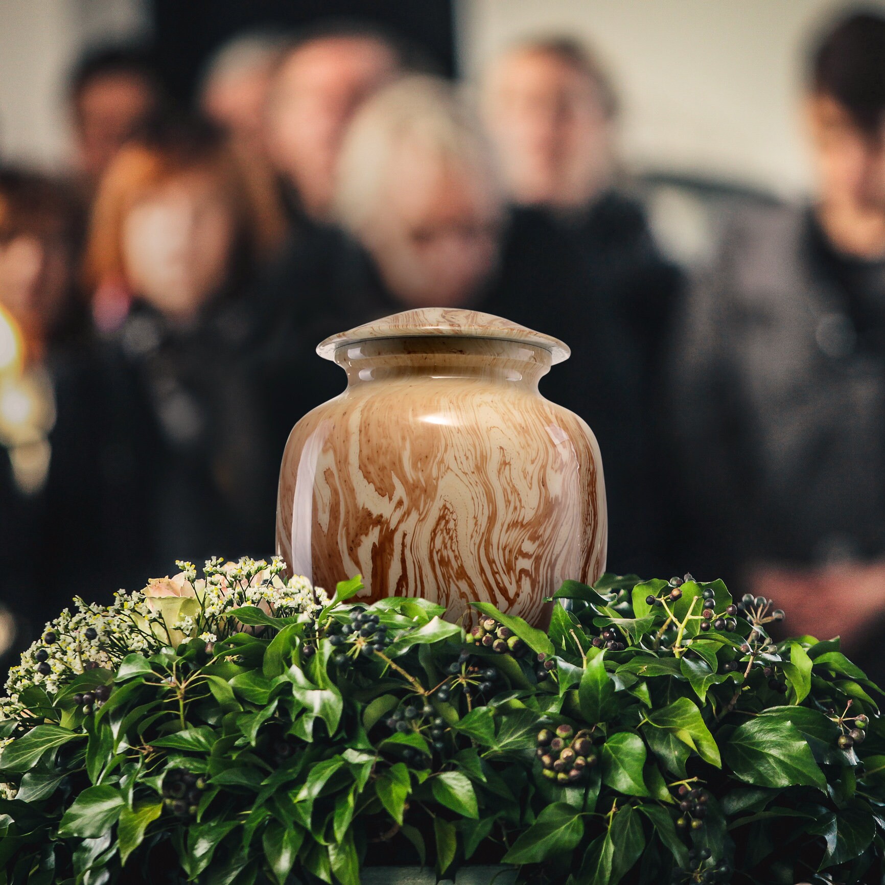 SmartChoice Urne Für Asche - Metall Urne In Blau Mit Taubenmotiv