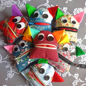 Kinder-Geldbeutel * Geschenk Kinder Kind * Geldbörse * Schulanfang * Geschenkidee * Kuschelmonster * Schulkind
