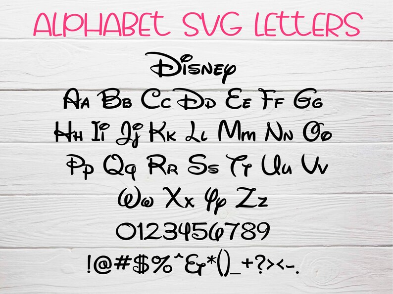 Free Free 158 Disney Alphabet Svg SVG PNG EPS DXF File