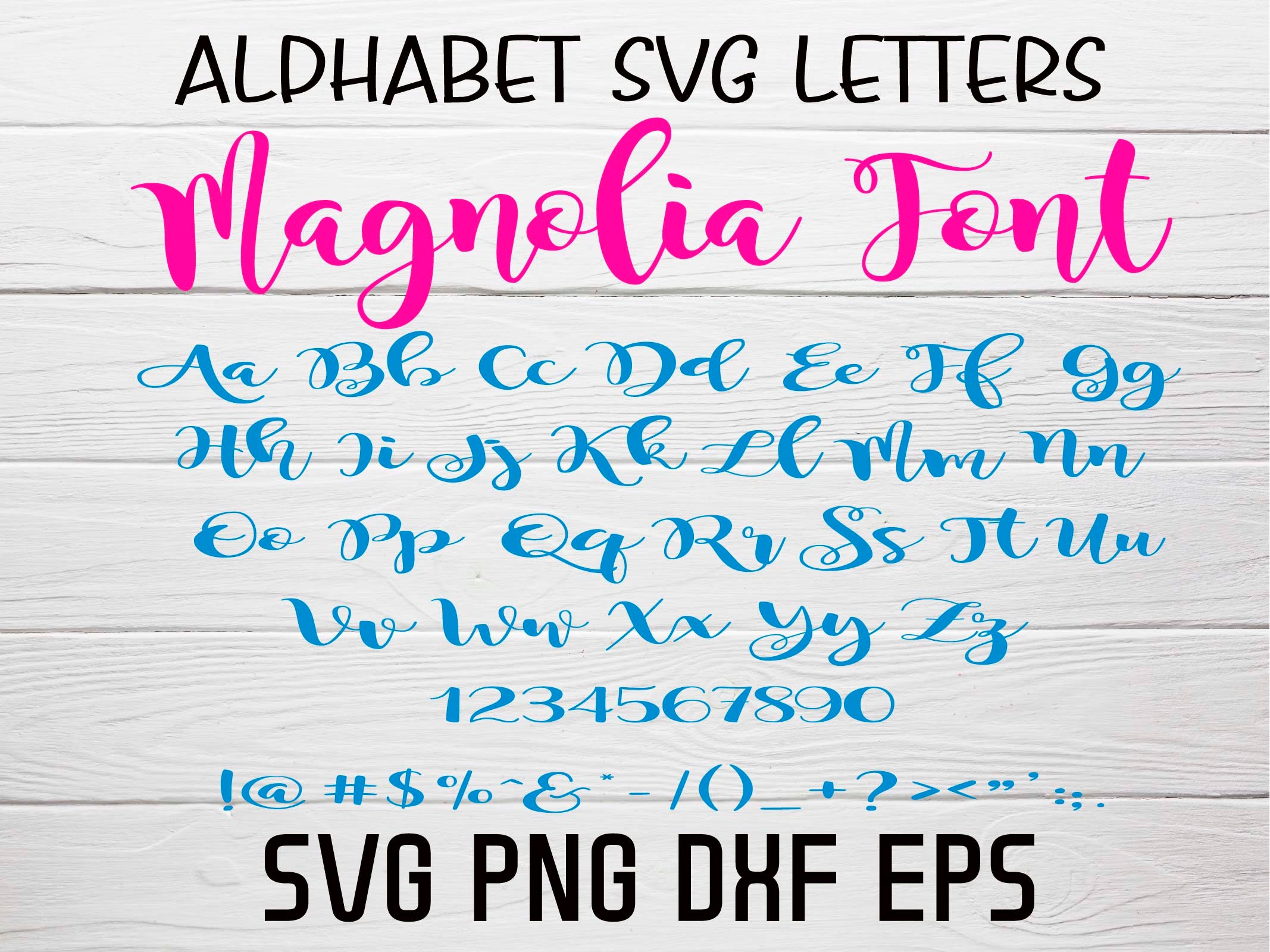 Magnolia FONT SVG Magnolia Alphabet Svg SVG Fonts For Etsy