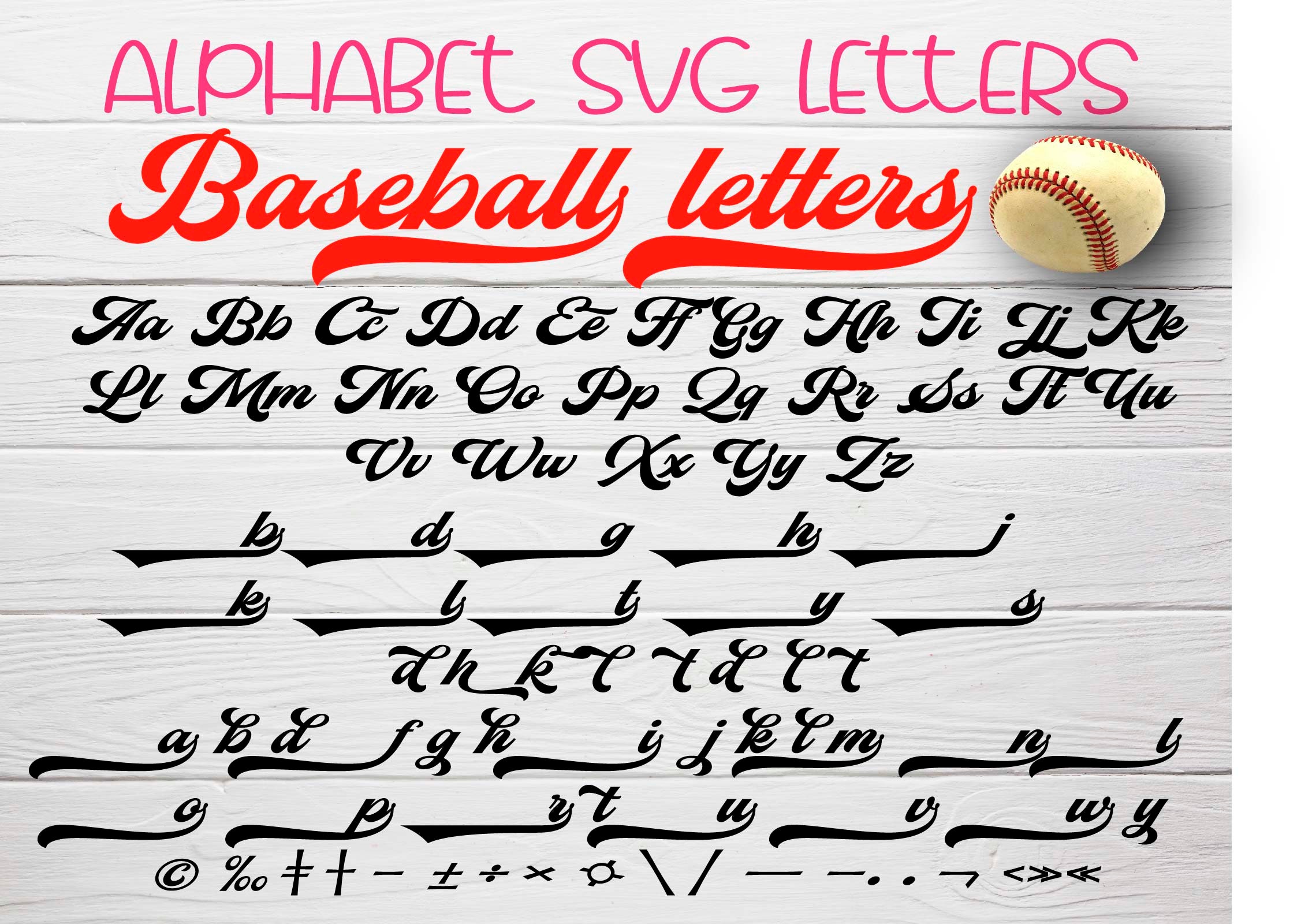Download Baseball Font Svg Svg Font For Cricut Baseball Svg Cricut Etsy