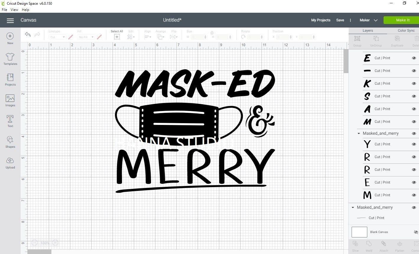Download Masked and merry svg funny christmas svg christmas quote ...