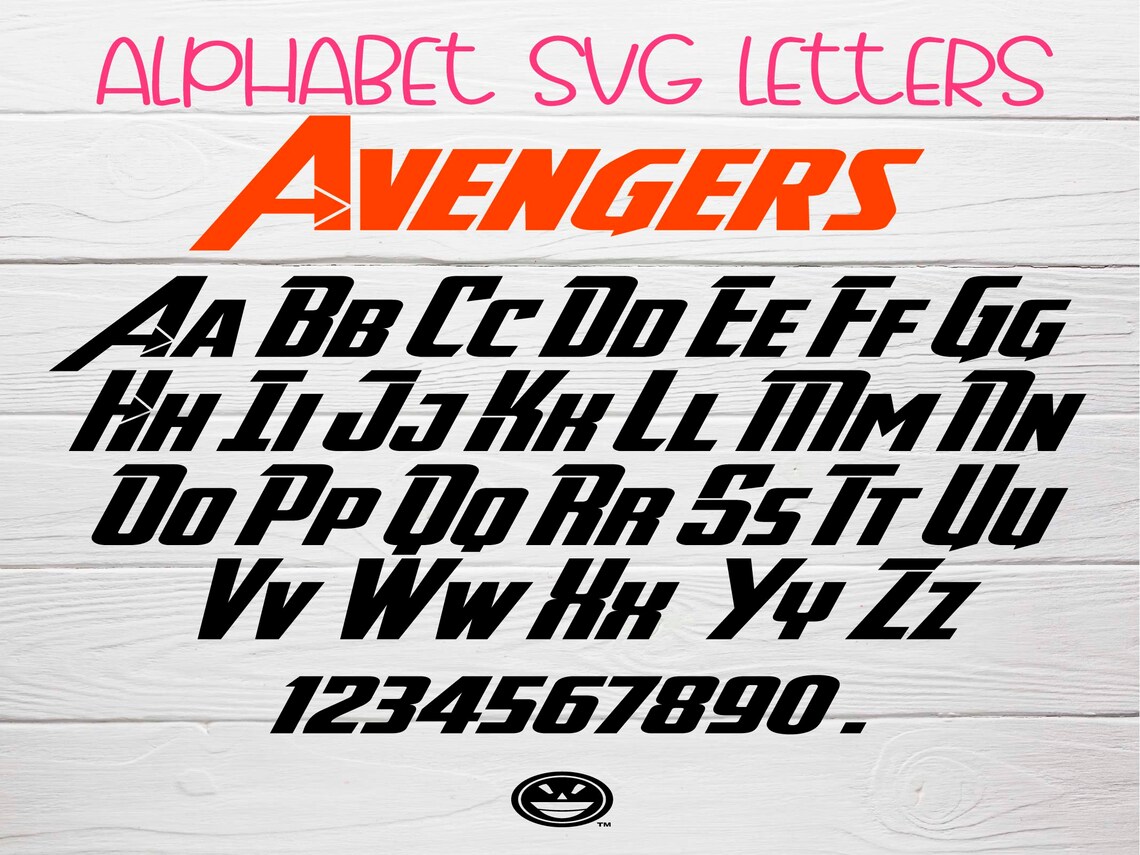 AVENGERS FONT SVG Avengers Alphabet Svg Avengers Alphabet | Etsy
