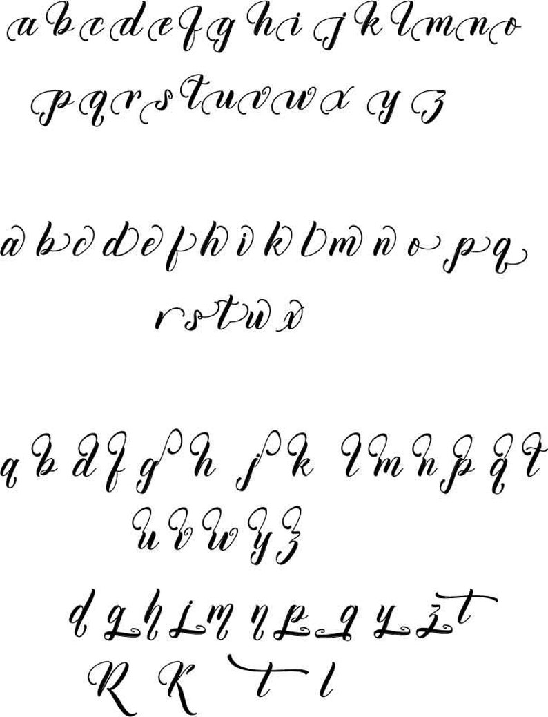 Alphabet SVG Fonts Cutfile Modern Calligraphy SVG | Etsy