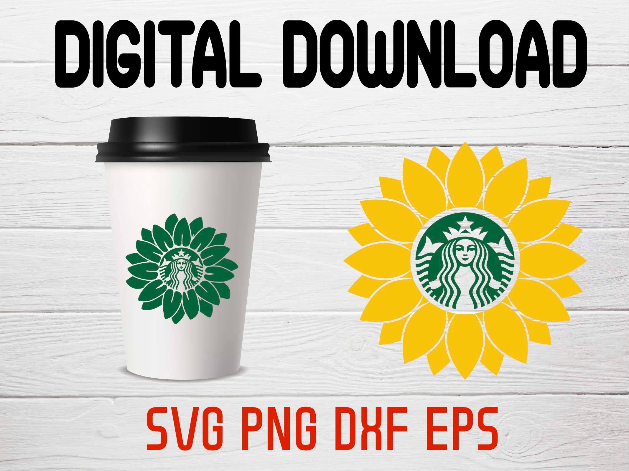 Download Sunflower Svg Starbucks Cup Free - Layered SVG Cut File ...