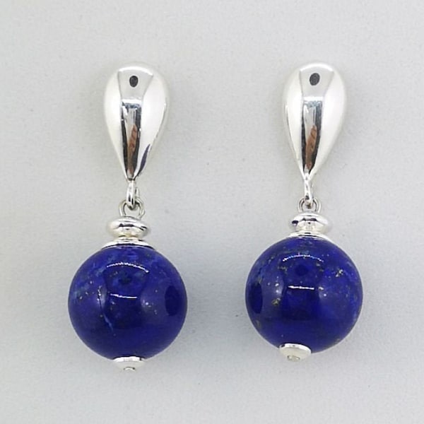 Lapis lazuli earrings, 925 silver earrings, sterling silver, natural stone, lapis lazuli
